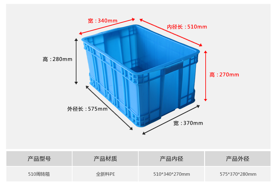 名贯彩票510塑料周转箱