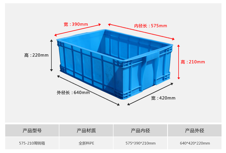 名贯彩票575-210塑料周转箱